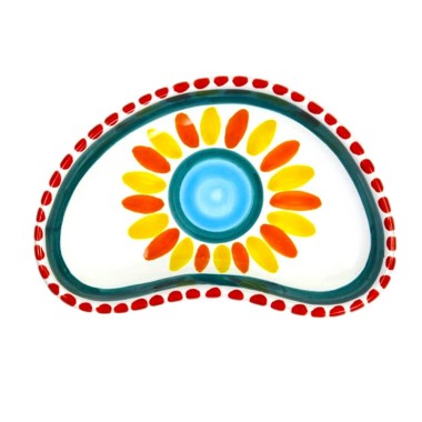 Sicilian handmade Half Moon Tray Solunto MZL20SO de simone pottery Sicilian handmade Half Moon Tray Solunto MZL20SO de simone pottery